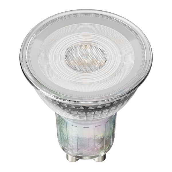 GU10 LED Leuchtmittel, PAR16, warmweiß (2800 K), 6,3 W, 374lm, 70°, 3-Stufen-Dimmer, Reflektorspiegel (silber) Blitzverkäufe