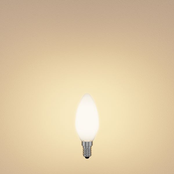 E14 LED Leuchtmittel, Kerze, warmweiß (2700 K), 4,3 W, 424lm, gefrostet Sonderangebot