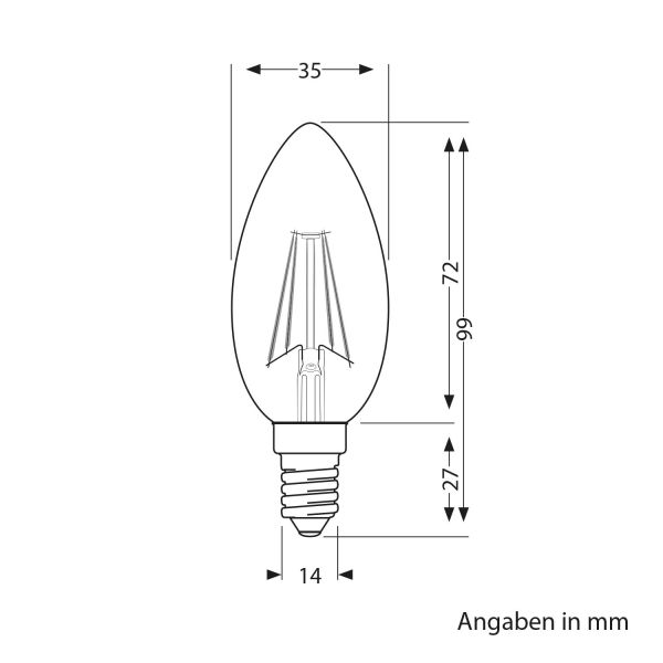 E14 LED Leuchtmittel, Kerze, warmweiß (2700 K), 4,3 W, 424lm, gefrostet Sonderangebot