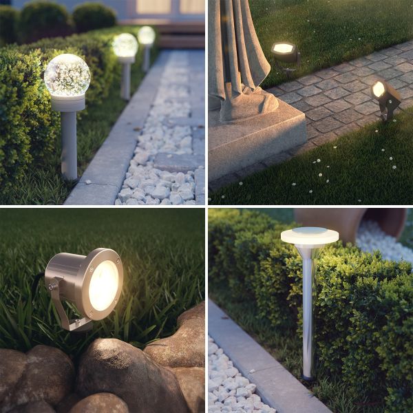 Garten-Erdspieß, für Gartenleuchten, schwarz, 17cm, 45mm Ø Exklusivangebot