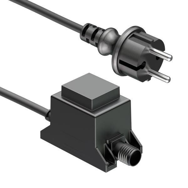 10W LED Trafo-Netzteil/Transformator für Stecksystem NEMO, Stecker, 12V AC, schwarz, IP65
