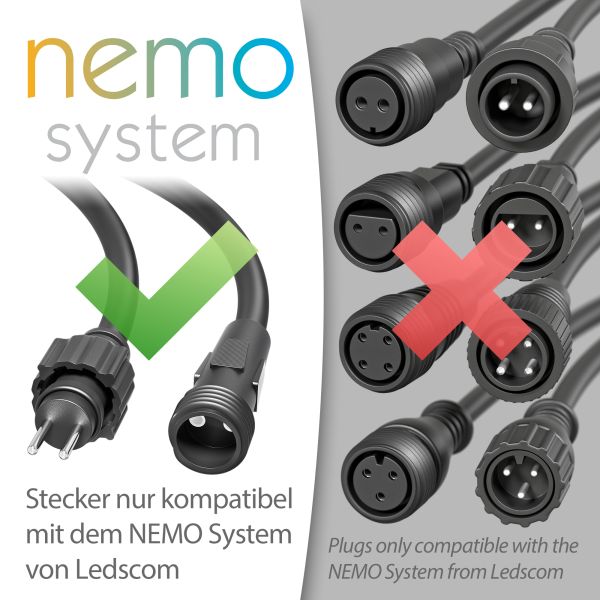 10W LED Trafo-Netzteil/Transformator für Stecksystem NEMO, Stecker, 12V AC, schwarz, IP65 Saisonschlussverkauf