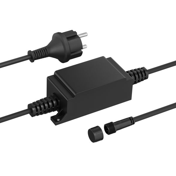 12W LED Netzteil für Stecksystem DOP, Stecker, 12V DC, schwarz, IP67