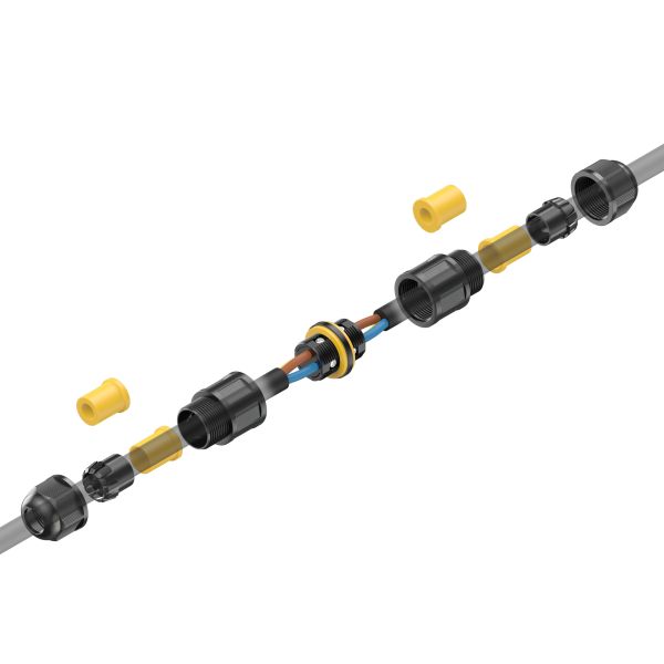 Kabelverbinder für außen, IP68, Muffe für 5 - 12mm Kabel-Durchmesser Kauf eins, bekomm eins gratis