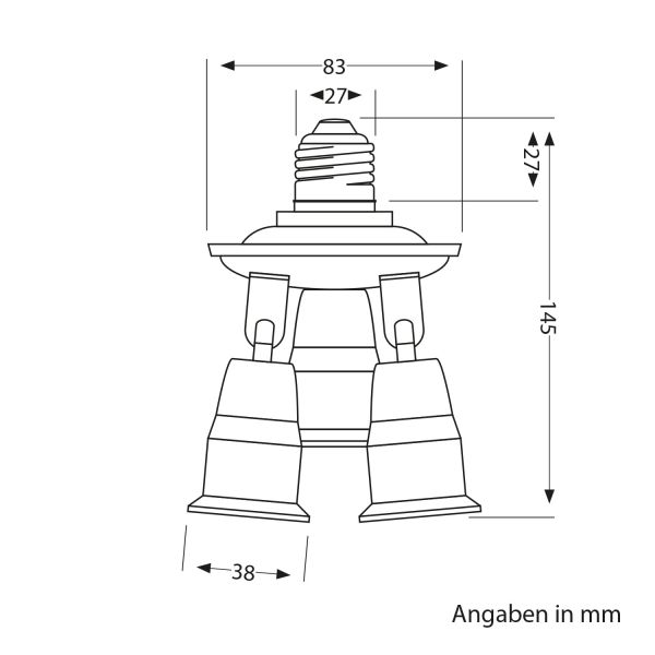 E27 Sockel, 5-fach Splitter-Adapter, weiß Zeitbegrenzte Promotion