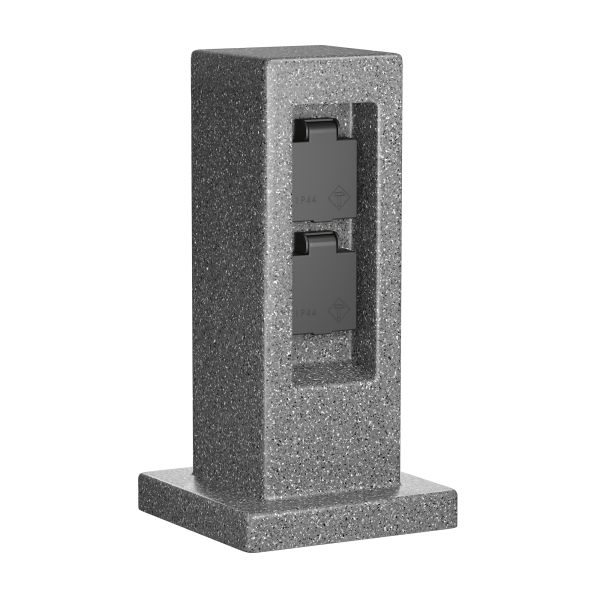 Garten-Steckdosen-Säule POCK für außen, 2-Fach (Farbe wählbar)