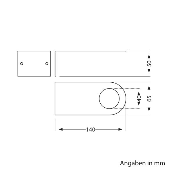Wandhalterung, für E27 Fassung, schwarz, 6,5 x 14cm Saisonale Angebote
