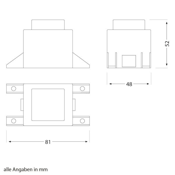 10W LED Trafo-Netzteil/Transformator 2-adrig, Stecker, 12V AC, schwarz, IP44 Räumungsverkauf