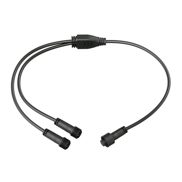 2-fach Verteiler für Stecksystem DOP (IP44), 0,5m, schwarz