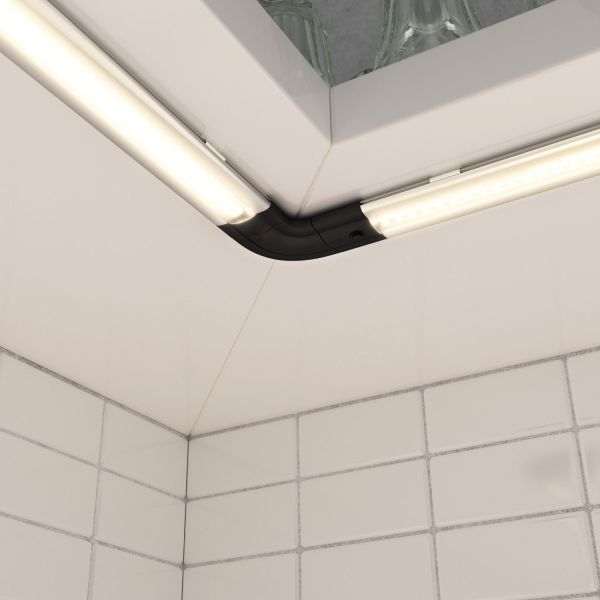 90° Verbinder für unsere flachen SIRIS 24V Unterbau-Leuchten (Farbe wählbar) Begrenzte Freigabe