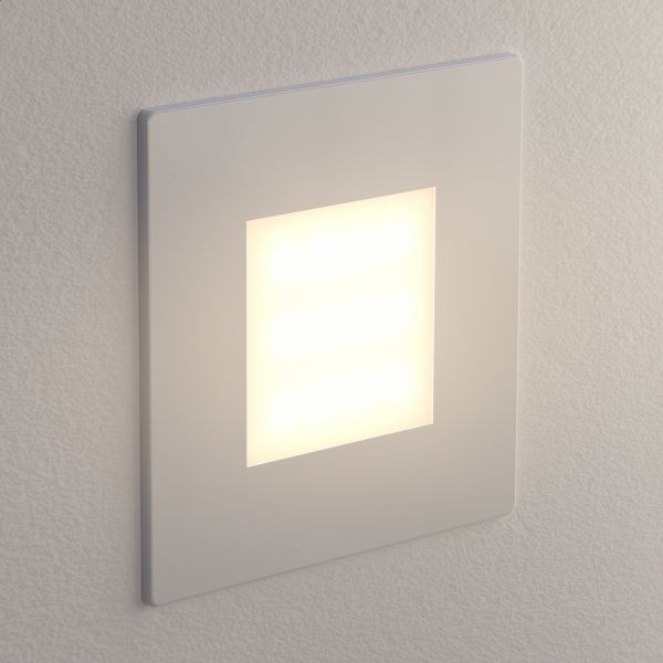 LED Treppenlicht / Wandeinbauleuchte FEX für innen und außen, eckig, 85 x 85mm (Farbe, Lichtfarbe wählbar) Fabrikladen