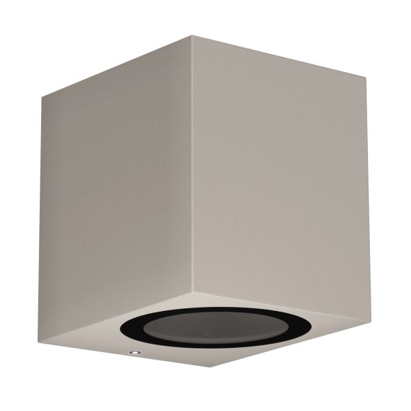 Wandleuchte ALSE für außen, Aluminium, IP54, einflammig, eckig, GU10 Downlight (Farbe, Leuchtmittel wählbar)