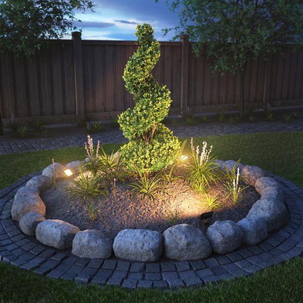 LED Gartenstrahler FLIN für außen, IP66, Stecker, 11,5 W, 837lm, warmweiß (Farbe wählbar) Kauf eins, bekomm eins gratis