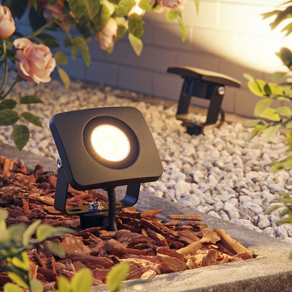 LED Gartenstrahler Wega mit Erdspieß für außen, schwarz, 9,46W (Lichtfarbe wählbar) Bis zu 55% Rabatt