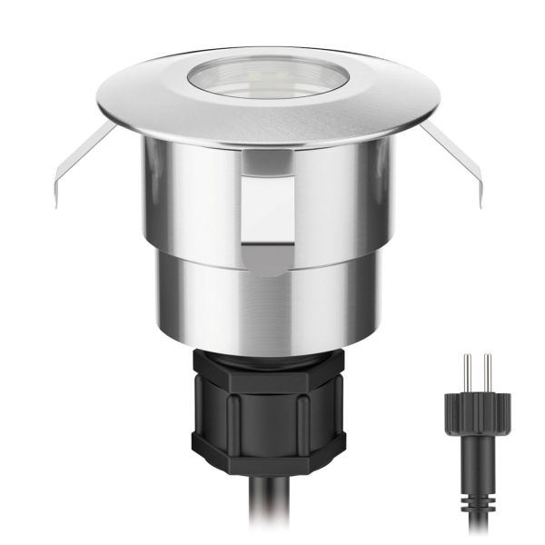 LED Boden-Einbauleuchte Atria für außen, IP65, 40mm Ø (Farbe, Lichtfarbe, Set Vorschaltgerät wählbar)