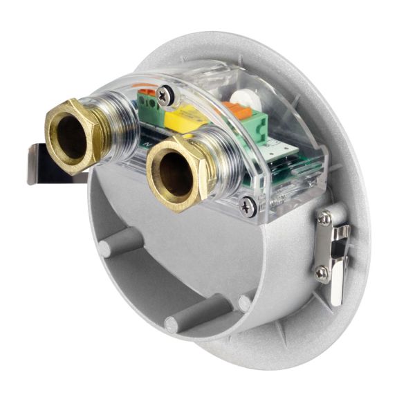 LED Treppenlicht/Wandeinbauleuchte für innen und außen, Downlight, rund, grau, 125mm Ø, warmweiß Kostenloser Versand international