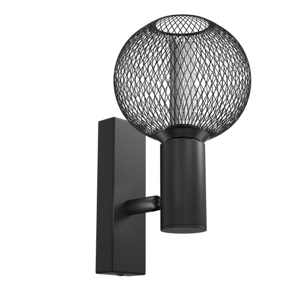 Vintage Wand-Leuchte FARE, Retro, schwarz, schwenkbar, inkl. E27 LED, G120, extra warmweiß, 4W, 220lm Fabrikverkauf