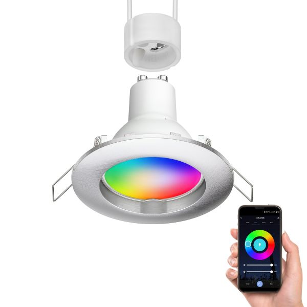 Deckeneinbaurahmen Circ, rund, inkl. Smart Home RGBW (Farbe wählbar)