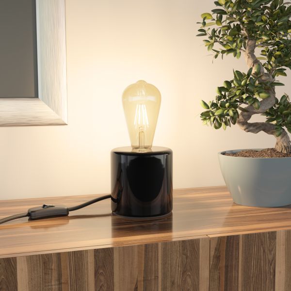 Tischlampe TIPO Porzellan rund inkl. E27 Smart Home RGBW LED Lampe, 8,89W, 892lm (Farbe wählbar) Große Rabatte