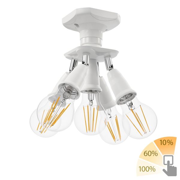 LED Deckenleuchte Elektra 5-flammig (Leuchtmittel wählbar)
