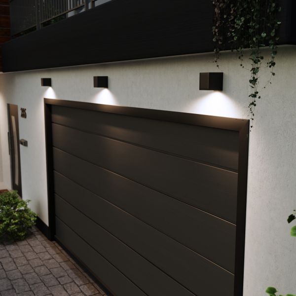 Wandleuchte ALSE Downlight für außen, Aluminium, eckig, inkl. Smart Home RGBW GU10 LED Lampe, 5,41W, 473lm (Farbe wählbar) Exklusivangebot