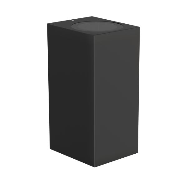 Wandleuchte ALSE für außen, Aluminium, IP54, zweiflammig, eckig, GU10 Up & Downlight (Farbe, Leuchtmittel wählbar)