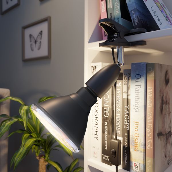 E27 Klemmleuchte LIK inkl. PAR38 Lampe (Farbe, Leuchtmittel wählbar) Vatertagsangebot