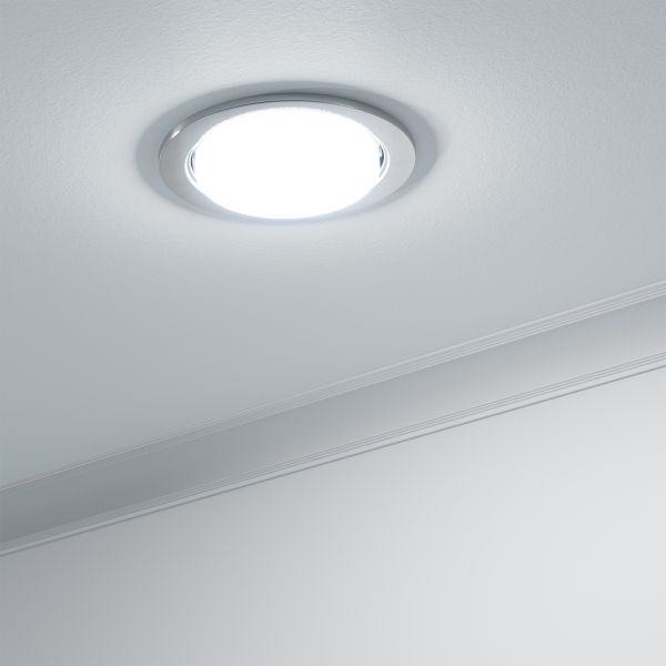 Deckeneinbauleuchte RUBA, rund, 107mm Ø, 1x GX53 max. 25W (Set, Farbe, Leuchtmittel wählbar) Sonderangebote