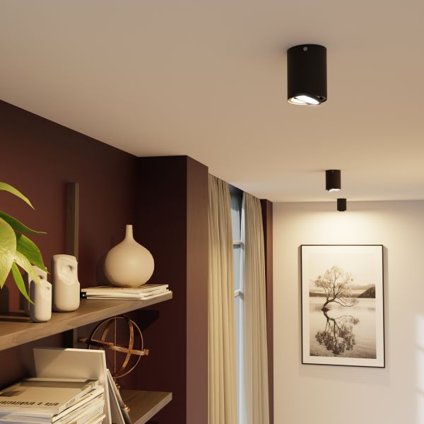 Deckenleuchte DEJO, 80mm Ø + GU10 Smart Home RGBW LED 473lm (Farbe wählbar) Wochenangebot