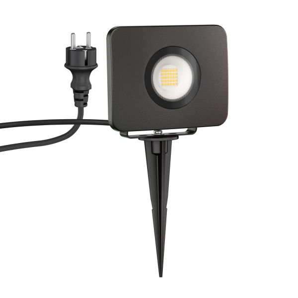 LED Gartenstrahler Wega mit Erdspieß für außen, schwarz, 28,005W, 2361lm, warm-weiß
