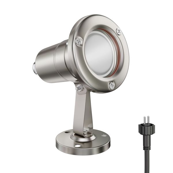 Gartenstrahler MUK für außen, IP65, edelstahl (Leuchtmittel, Set Vorschaltgerät wählbar)