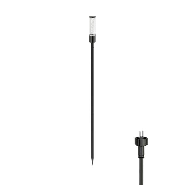 LED Gartenleuchte Hastam schwarz mit Erdspieß für außen, IP44 (Lichtfarbe, Set Vorschaltgerät wählbar)