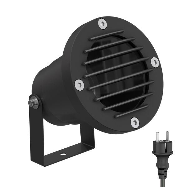 LED Gartenstrahler DUK, Gitter für außen, Aluminium (Farbe, Leuchtmittel wählbar)