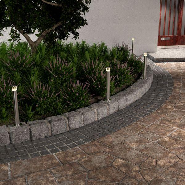 LED Wegelicht / Pollerleuchte / Gartenleuchte PILLAR für außen, IP54, 48 cm, aluminium, warmweiß Tiefpreis