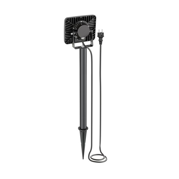 LED Gartenstrahler Wega mit Erdspieß und 40cm Sockel für außen, schwarz, 28,005W, 2361lm, warm-weiß Begrenzte Freigabe