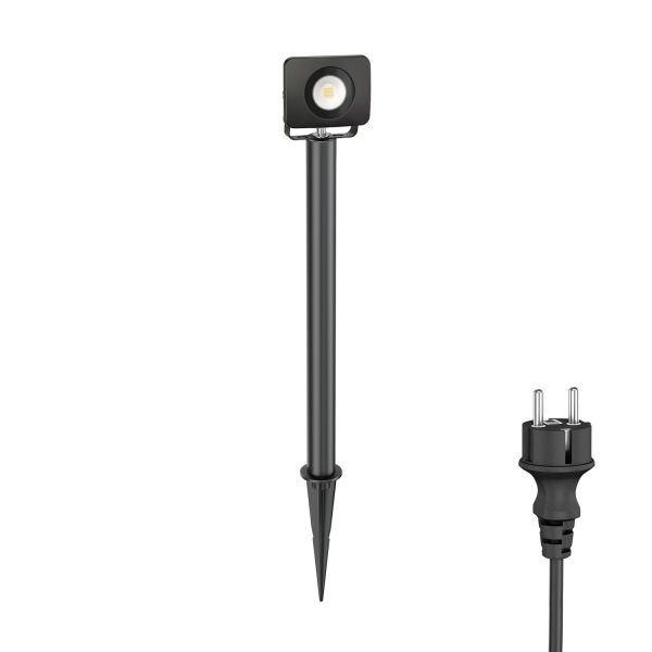 LED Gartenstrahler Wega mit Erdspieß und 40cm Sockel für außen, schwarz, 9,46W (Lichtfarbe wählbar)