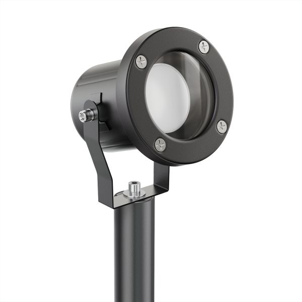 Gartenstrahler mit Erdspieß MIBU für außen Edelstahl schwarz, inkl. Smart Home RGBW GU10 LED Lampe, 5,41W, 473lm Bis zu 65% Rabatt
