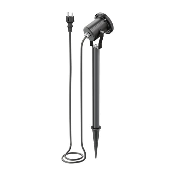 Gartenstrahler mit Erdspieß MIBU für außen Edelstahl schwarz, inkl. Smart Home RGBW GU10 LED Lampe, 5,41W, 473lm Bis zu 65% Rabatt