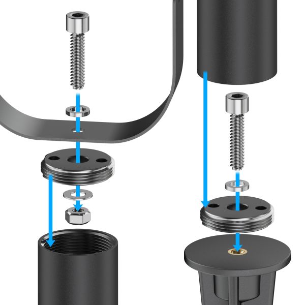 Gartenstrahler mit Erdspieß MIBU für außen Edelstahl schwarz, inkl. Smart Home RGBW GU10 LED Lampe, 5,41W, 473lm Bis zu 65% Rabatt