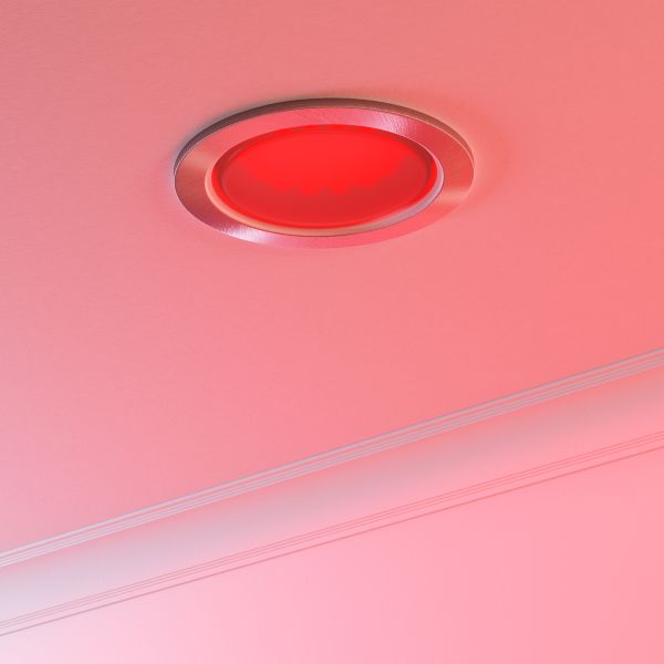 Einbaustrahler Zobe II flach rund + smarte LED-Lampe Alexa, dimmbar, Farbtemperatur steuerbar - 107mmØ Loch 90mmØ (Farbe, Leuchtmittel wählbar) Super Rabatt