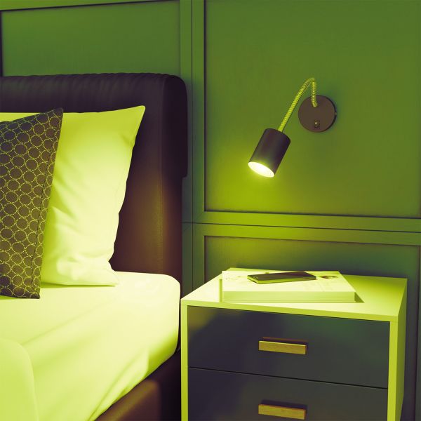 Leselampe WAIKA mit Schwanenhals und Schalter, inkl. Smart Home RGBW GU10 LED Lampe, 5,41W, 473lm (Farbe wählbar) Rabatte dieses Monats