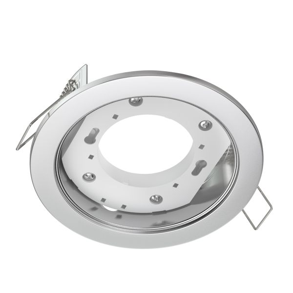 LED Einbaustrahler Zobe flach GX53 rund 107mm Ø Lochkreis 90mm Ø (Farbe, Leuchtmittel wählbar)