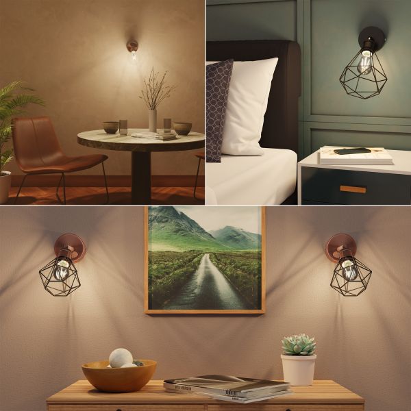 Wandleuchte RETRA, Schalter, rund, 1x E27 max. 60W (Farbe, Leuchtmittel wählbar) Blitzangebot