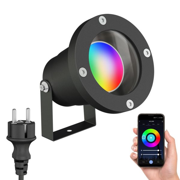 LED Gartenstrahler DUK für außen, Aluminium, IP65, inkl. Smart Home RGBW GU10 LED Lampe, 5,41W, 473lm (Farbe wählbar) Sonderangebote