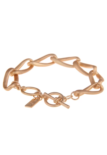 Leslii Armband Statement Glieder Matt Gold Flash Sale