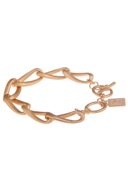 Leslii Armband Statement Glieder Matt Gold Flash Sale
