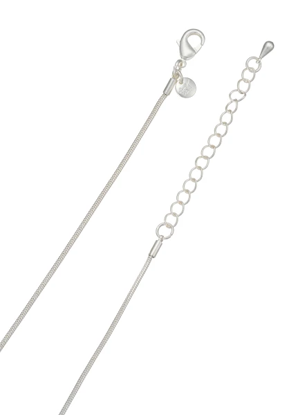 Leslii Lange Halskette Matt Oval Silber Schwarz Online