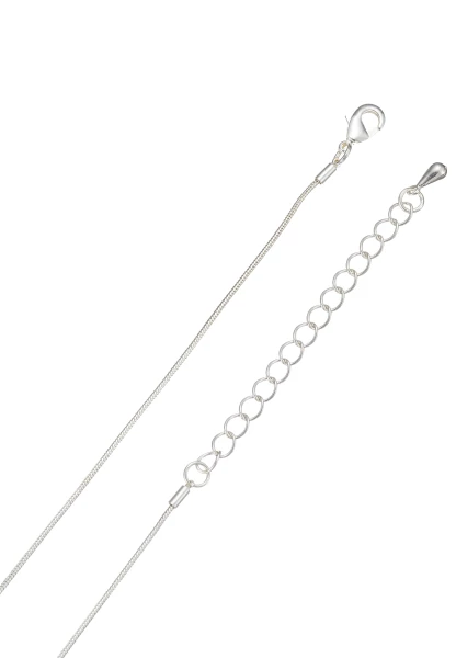 Leslii Lange Kette Tropfen in Silber Weiß Angebote