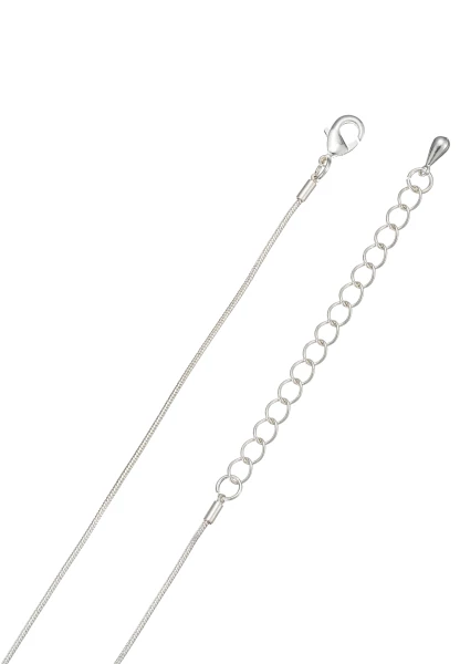 Leslii Lange Kette Tropfen in Silber Rot im Angebot