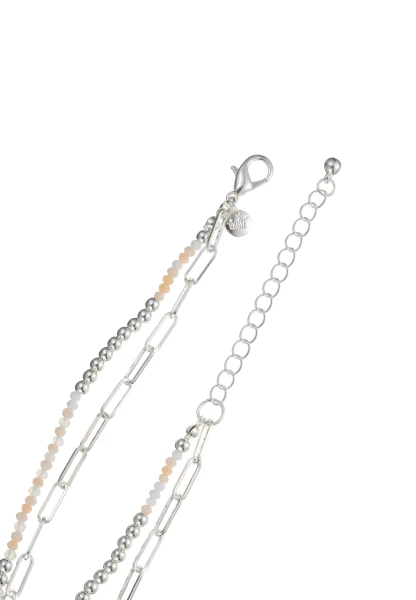 Leslii Kurze Kette Layering Glasperlen Beige Fabrikpreis